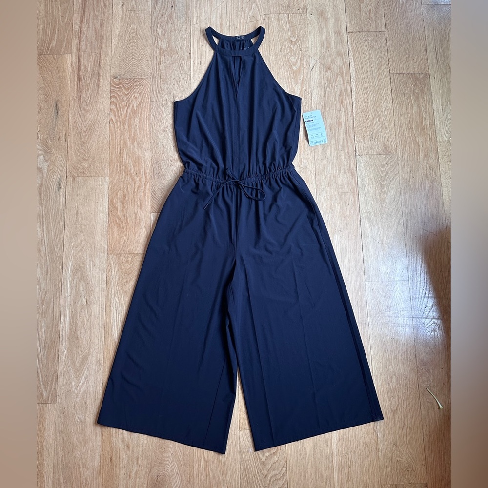 Athleta Sol Wide Leg Romper - black, brand new w/ tags - size 4